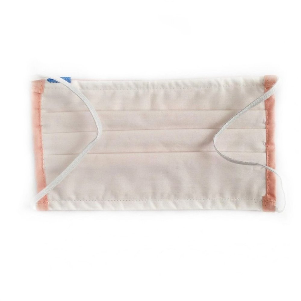 NEW! 2 PACK Cloth Face Mask - White and Peach - Picture 4 of 7